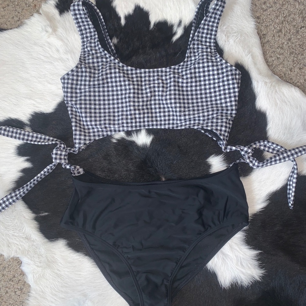 Arizona high waist tie-attached swimsuit